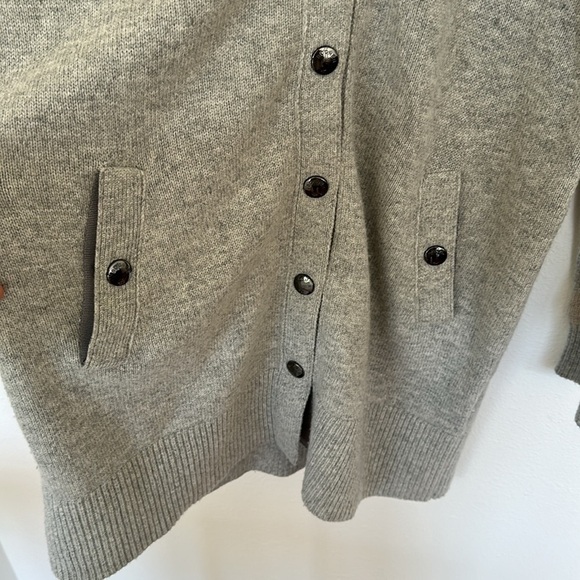 BOGNER Lea Gray & Taupe Wool Cashmere Blend Long Cardigan – Size XS - Picture 6 of 13